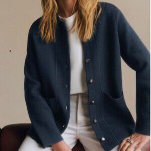 Sezane Navy Blue Cardigan